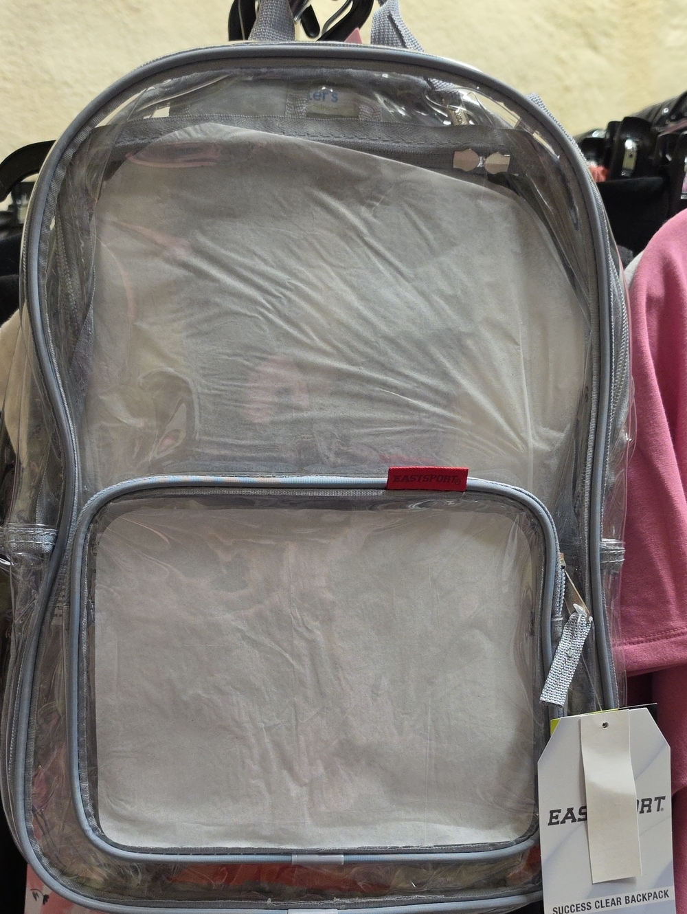 Nwt Clear Backpack - Transparent Silver Accent